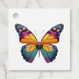 Etiquetas Para Lembrancinhas Almofada com um desenho de uma Borboleta colorida.