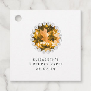 Etiquetas Para Lembrancinhas Amber Gemstone Luxury Faux Leather Tufted