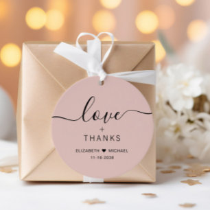 Etiquetas Para Lembrancinhas Amor Chic E Obrigados Blush Pink Casamento