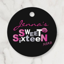 Etiquetas Para Lembrancinhas AMOR E BEIJOS QUENTE PINK Doce 16 Convite