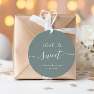 Etiquetas Para Lembrancinhas Amor é doce Sage Casamento Verde