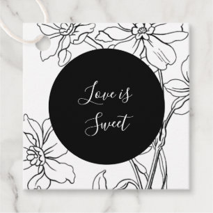 Etiquetas Para Lembrancinhas Amor é Sweet Modern Floral Wedding