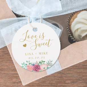Etiquetas Para Lembrancinhas Amor Floral Rústico é Doce Casamento