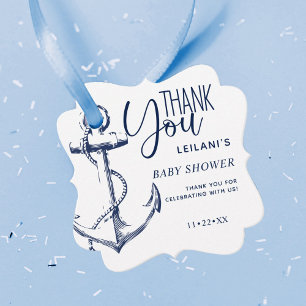 Etiquetas Para Lembrancinhas Anchor Branco Náutico Obrigado