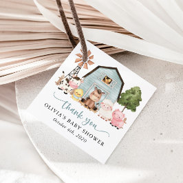 Etiquetas Para Lembrancinhas Animais da Fazenda, Animais Fofos, Celeiro Azul, C