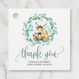 Etiquetas Para Lembrancinhas Animais da Floresta Verde Obrigado Churrasco de Be