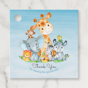 Etiquetas Para Lembrancinhas Animais Da Selva Safari Cute Watercolor Obrigado