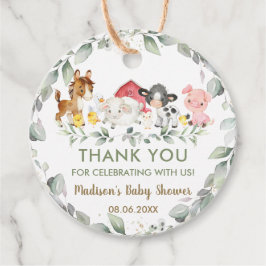 Etiquetas Para Lembrancinhas Animais das explorações agrícolas de criação verde