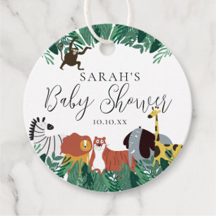 Etiquetas Para Lembrancinhas Animais de Safari na Selva Baby Shower