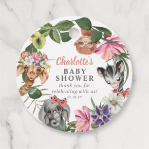 Etiquetas Para Lembrancinhas Animais Safari Cute Selvagens Um Chá de fraldas R