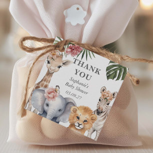 Etiquetas Para Lembrancinhas Animais Selvagens Safari Chá De Bebê Cute