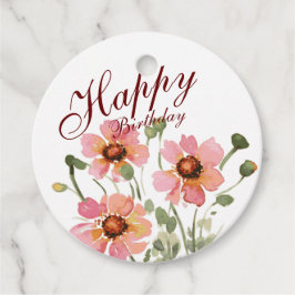 Etiquetas Para Lembrancinhas Aniversário com flor selvagem