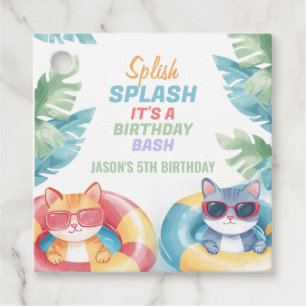 Etiquetas Para Lembrancinhas Aniversário da Festa de Piscina Splash