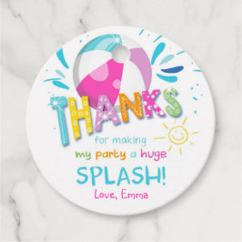 Etiquetas Para Lembrancinhas Aniversário da Piscina do Splash Splash
