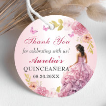 Aniversário da Quinceañera Floral Rosa-Esmagadora