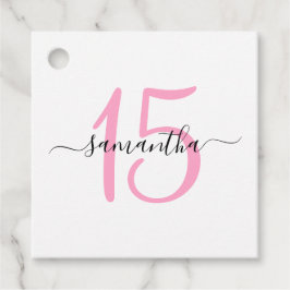 Etiquetas Para Lembrancinhas Aniversário de 15 anos Rosa Personalizado