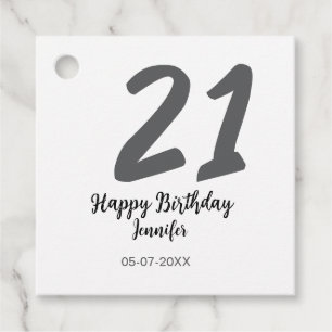 Etiquetas Para Lembrancinhas aniversário de 21 anos adiciona nome data ano mode