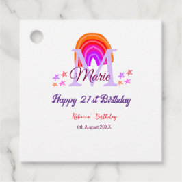 Etiquetas Para Lembrancinhas Aniversário de 21 anos cor-de-rosa feliz adiciona 