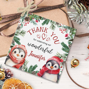 Etiquetas Para Lembrancinhas Aniversário de 2 anos no Natal Favorzinho de Pingu