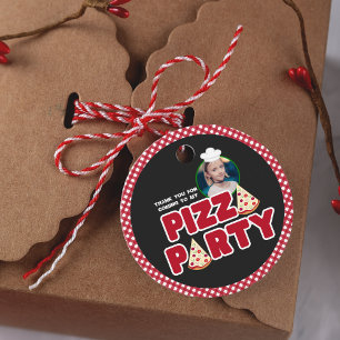 Etiquetas Para Lembrancinhas Aniversário de criança Da Moderna Pizza Vermelha O