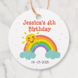 Etiquetas Para Lembrancinhas Aniversário de criança das nuvens de arco-íris