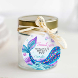 Etiquetas Para Lembrancinhas Aniversário de criança Sereia Obrigado