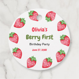Etiquetas Para Lembrancinhas Aniversário de um ano da Berry Morango
