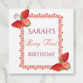 Etiquetas Para Lembrancinhas Aniversário de um ano da Red Lace Berry
