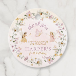 Etiquetas Para Lembrancinhas Aniversário do Jardim das Fadas Obrigado