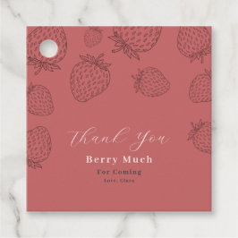 Etiquetas Para Lembrancinhas Aniversário do Morango-de-Manivela Rosa