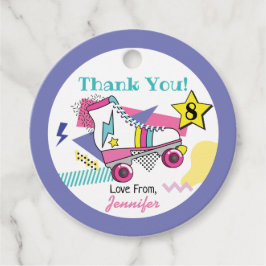 Etiquetas Para Lembrancinhas Aniversário do Partido do Skate Retro - Obrigado