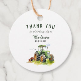 Etiquetas Para Lembrancinhas Aniversário do Trator Verde Editável