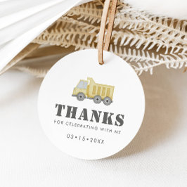 Etiquetas Para Lembrancinhas Aniversário dos Veículos de Caminhão de Construção