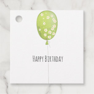 Etiquetas Para Lembrancinhas Aniversário Minimalista do Balão Verde