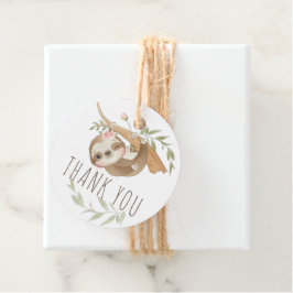 Etiquetas Para Lembrancinhas Aniversário Personalizado da Rapariga de Sloth