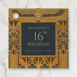Etiquetas Para Lembrancinhas Aniversário Temático Egípcio Vintage Azul Dourado 