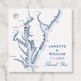Etiquetas Para Lembrancinhas Annapolis Chesapeake Bay Map Marinho Casamento Azu