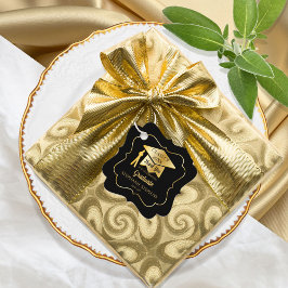 Etiquetas Para Lembrancinhas Ano Dourado de Boné de formatura