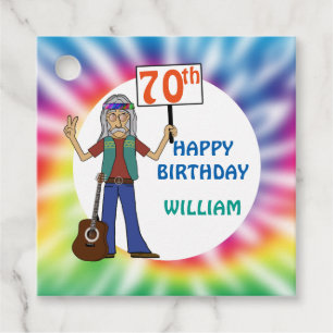 Etiquetas Para Lembrancinhas Antiga Festa de aniversário Hippie Tie Dye