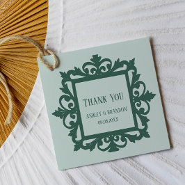 Etiquetas Para Lembrancinhas Antiga Moldura Ornamental de Sage Casamento Agrade