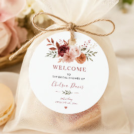 Etiquetas Para Lembrancinhas Apaixonando-se Floral Rústico Borgonha Personaliza