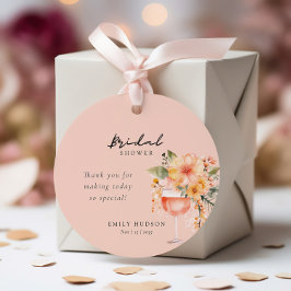 Etiquetas Para Lembrancinhas Aperol Spritz Floral Chá de Noiva