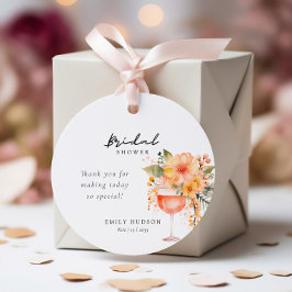 Etiquetas Para Lembrancinhas Aperol Spritz Floral Chá de panela