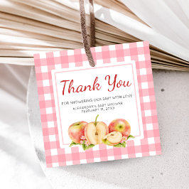 Etiquetas Para Lembrancinhas Apple of Our Eye Gingham Baby Shower