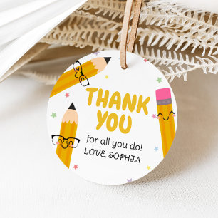 Etiquetas Para Lembrancinhas Apreciação de Professores da Escola Obrigado Redon