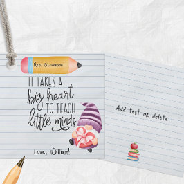 Etiquetas Para Lembrancinhas Apreciação do Professor Gnomo com Coração