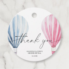 Etiquetas Para Lembrancinhas Aquarela Balões de Ar Obrigado gênero revelação