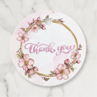 Etiquetas Para Lembrancinhas Aquarela Cor-De-Água, Floral Obrigado