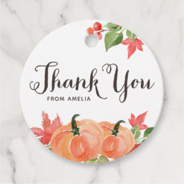 Etiquetas Para Lembrancinhas Aquarela Pumpkins e Mapeador deixa muito obrigado