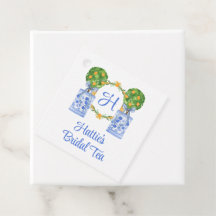 Aquarela Topiaria de Citrinos com Chinoiserie e Mo